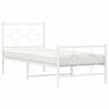 vidaXL Estructura cama sin colchón con estribo metal blanco 75x190 cm