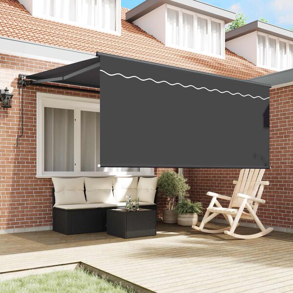 vidaXL Toldo Retr&aacute;ctil Antracita 350 x 250 cm Poli&eacute;ster y Aluminio