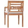 vidaXL Sillas Batavia con cojines 2 unidades madera de teca maciza