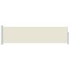 vidaXL Toldo lateral retr&aacute;ctil de jard&iacute;n color crema 140x500 cm