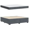 vidaXL Estructura de cama con colch&oacute;n Gris oscuro 200 x 200 cm tela