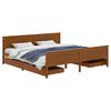 vidaXL Estructura cama sin colch&oacute;n madera maciza marr&oacute;n miel 200x200cm