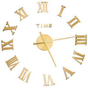 vidaXL Reloj 3D de pared con dise&ntilde;o moderno dorado 100 cm XXL