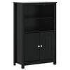 vidaXL Mueble de ba&ntilde;o BERG madera maciza de pino negro 69,5x34x110 cm