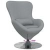 vidaXL Sill&oacute;n huevo Gris Claro 63 x 73 x 90 cm tela