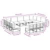 vidaXL Conjunto de sofás de jardín con cojín 11 pcs Negro Aluminio