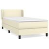 vidaXL Cama box spring con colch&oacute;n cuero sint&eacute;tico crema 100x200 cm