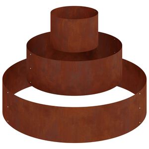 vidaXL Maceta para Jard&iacute;n Oxidado 90 x 90 x 20 cm Acero autopatinable