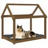 vidaXL Cama para perros madera maciza pino marr&oacute;n miel 101x70x90 cm