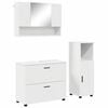 vidaXL Juego de muebles de ba&ntilde;o 3 pcs Madera de Ingenier&iacute;a y Metal