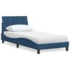 vidaXL Cama con colch&oacute;n Hanko tela azul 90x190 cm