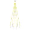 vidaXL &Aacute;rbol de Navidad en asta de bandera 108 LED blanco c&aacute;lido 180cm