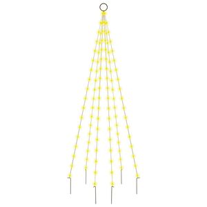 vidaXL &Aacute;rbol de Navidad en asta de bandera 108 LED blanco c&aacute;lido 180cm