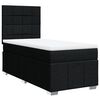 vidaXL Cama box spring con colch&oacute;n tela negro 80x200 cm