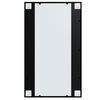 vidaXL Espejo de pared metal negro 100x60 cm