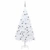 vidaXL &Aacute;rbol de Navidad preiluminado con luces y bolas blanco 120 cm