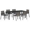 vidaXL Conjunto de Comedor de Jard&iacute;n 6 pcs Gris