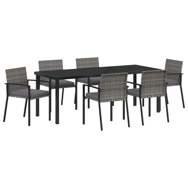 vidaXL Conjunto de Comedor de Jard&iacute;n 6 pcs Gris