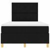 vidaXL Cama tipo Box Spring con colch&oacute;n Negro 120 x 200 cm tela