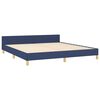 vidaXL Cama sin colch&oacute;n tela azul 180x200 cm