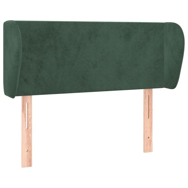 vidaXL Cabecero de terciopelo verde oscuro 83x23x78/88 cm