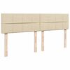 vidaXL Cama box spring con colch&oacute;n tela color crema 180x200 cm