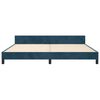 vidaXL Estructura cama sin colch&oacute;n terciopelo azul oscuro 200x200 cm
