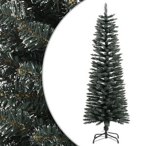 vidaXL &Aacute;rbol Navidad artificial estrecho con soporte PVC verde 120 cm