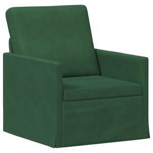 vidaXL Sof&aacute; individual Verde Selva 70 x 81 x 82 cm Tela de Pana