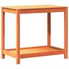 vidaXL Mesa de plantaci&oacute;n y estante madera maciza marr&oacute;n 82,5x50x75 cm
