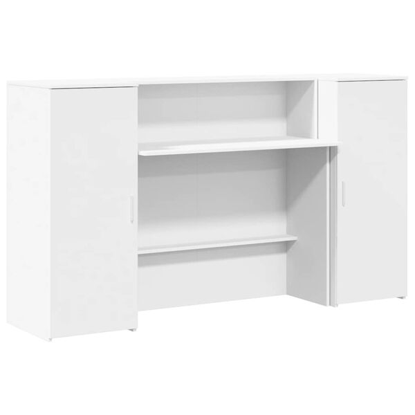 vidaXL Mostrador de recepci&oacute;n blanco 180x50x103,5 cm madera de ingenier&iacute;a