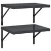 vidaXL Estantes de pared 2 uds acero inoxidable negro 50x40 cm