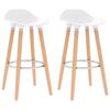 vidaXL Taburetes de cocina 2 unidades blanco