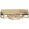 vidaXL Conjunto de sof&aacute;s de exterior 5 uds. y Beige