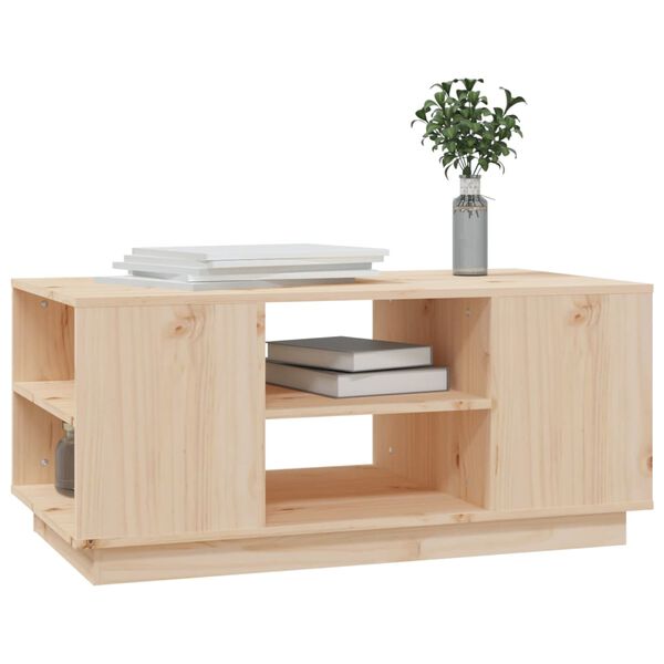 vidaXL Mesa de centro de madera maciza de pino 90x49x40,5 cm