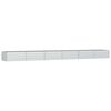 vidaXL Arriate de acero galvanizado plateado 600x80x45 cm