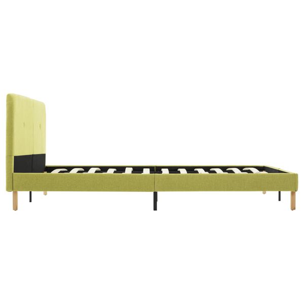 vidaXL Estructura de cama de tela verde 180x200 cm