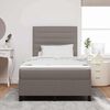 vidaXL Cama tipo Box Spring con colch&oacute;n Taup&eacute; 120 x 190 cm tela