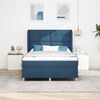 vidaXL Cama con Somier y Colch&oacute;n Gris Oscuro 90x190 cm de Tela Azul