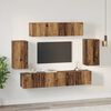 vidaXL Conjunto de mueble de TV Montaje en la pared 6 pcs Madera Vieja