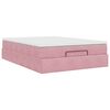 vidaXL Estructura cama otomana colch&oacute;n terciopelo rosa 140x200cm