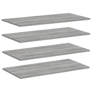 vidaXL Estantes pared 4 uds madera ingenier&iacute;a gris Sonoma 80x40x1,5 cm