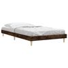 vidaXL Estructura de cama sin colch&oacute;n madera roble ahumado 90x190 cm