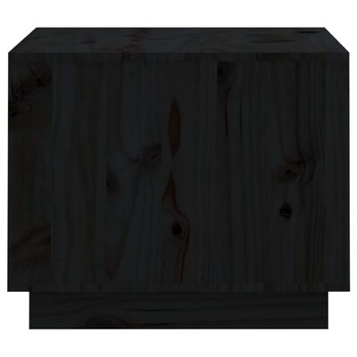 vidaXL Mesa de centro madera maciza de pino negro 120x50x40,5 cm