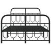 vidaXL Estructura cama sin colchón con estribo metal negro 120x190 cm