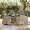 vidaXL Conjunto de Comedor de Jard&iacute;n 5 pcs Beige rat&aacute;n sint&eacute;tico