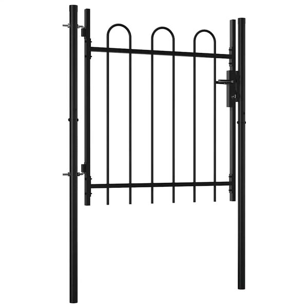 vidaXL Puerta valla Boxtel de una puerta con aro superior, 100 x 75 cm