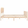 vidaXL Estructura de cama de matrimonio con cabecero madera maciza