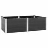 vidaXL Arriate de WPC gris 200x100x54 cm