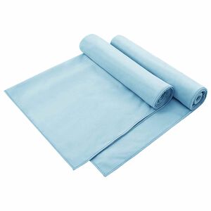 vidaXL Toallas para Sillas de Exterior 2 uds. Azul 130 x 60 cm
